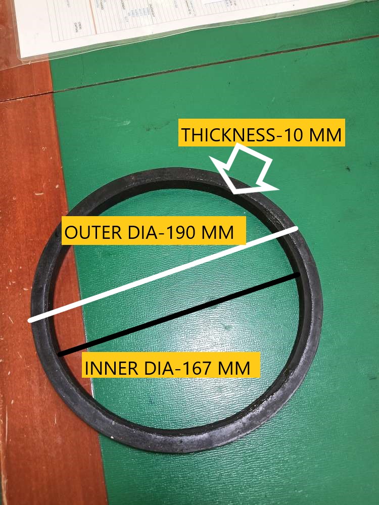 Dimensions :- Inner dia-167 MM, Outer Dia- 190 MM, Thickness- 10 ...